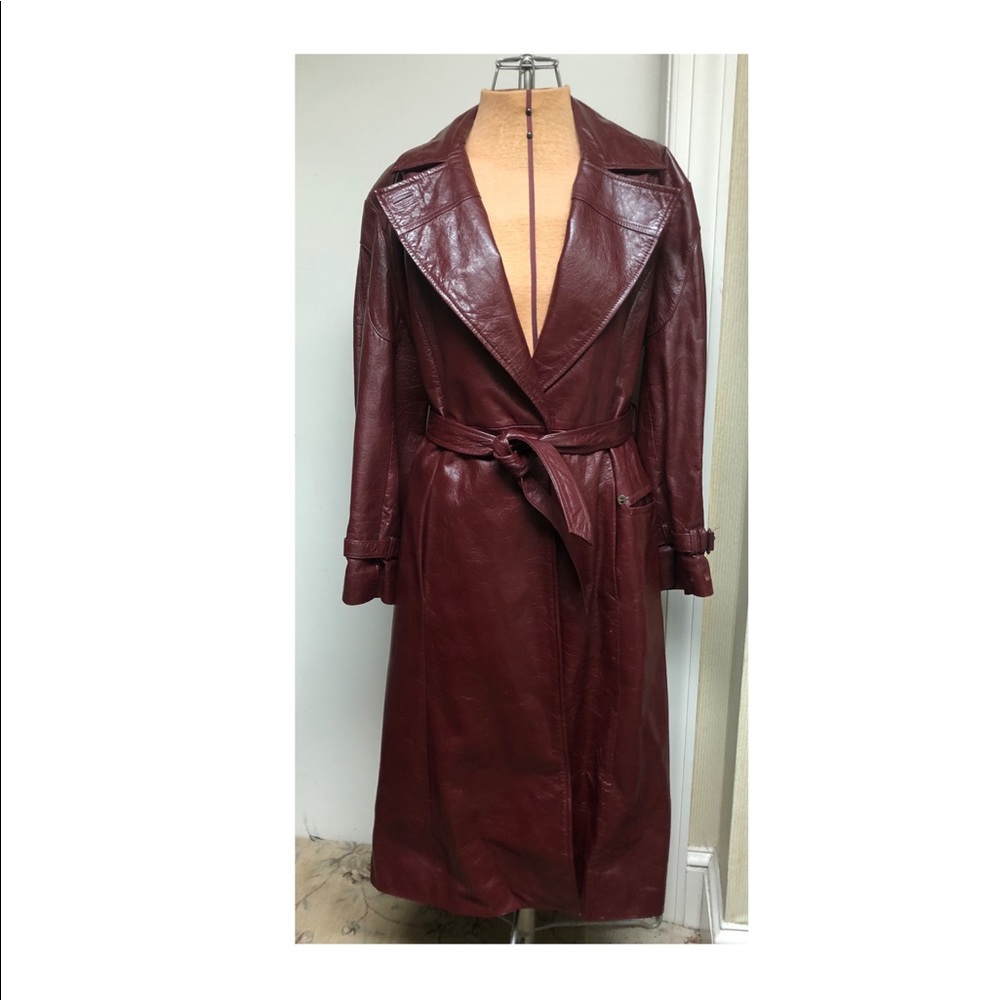 Vintage 70’s Oxblood Etienne Aigner Trench Coat